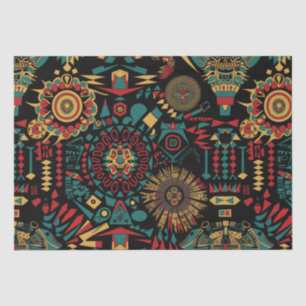 Papel De Seda Trajes aztecos "inspirados en la herencia" beige c