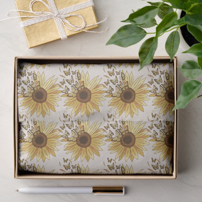 Papel De Seda Transformación de Mariposa Girasol (Regalo )