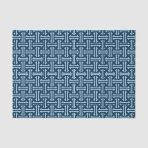 Papel De Seda Traste del art déco, añil y azul de cielo chinos
