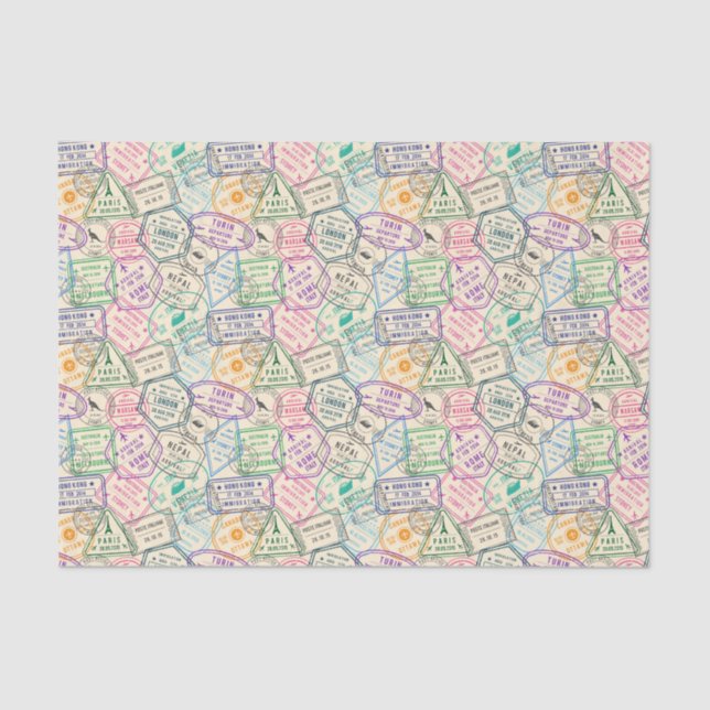 Papel De Seda Travel Stamps (Anverso)