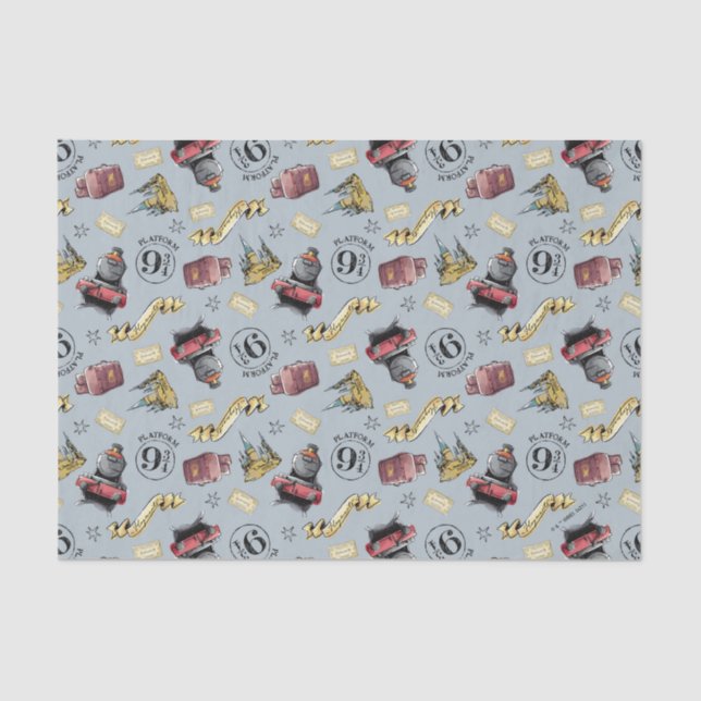 Papel De Seda Travel To HOGWARTS™ Pattern (Anverso)