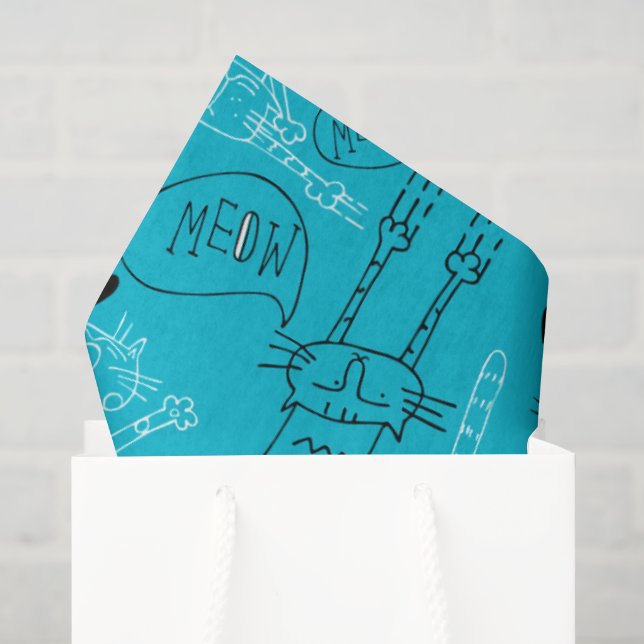 Papel De Seda Travesuras de Gatito (Bolsa de regalo)