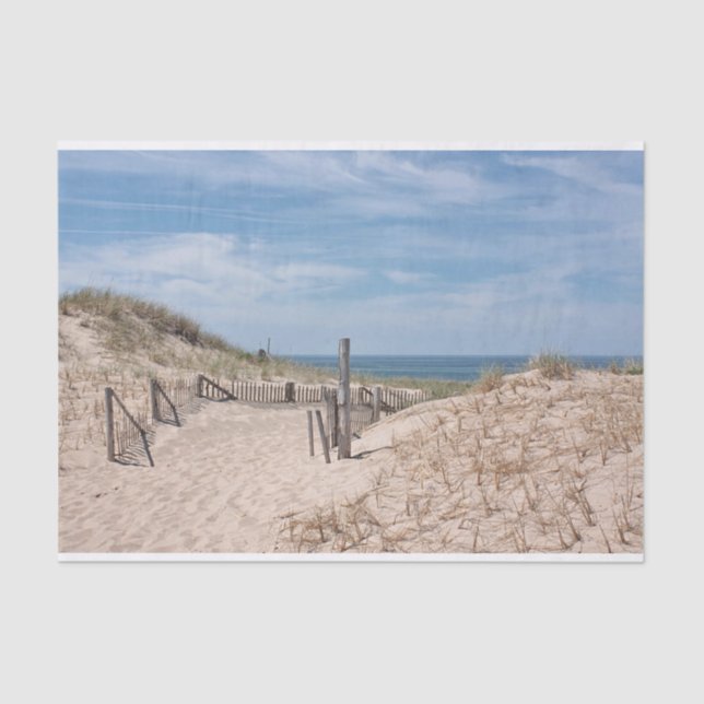 Papel De Seda Trayectoria en la arena a la playa (Anverso)