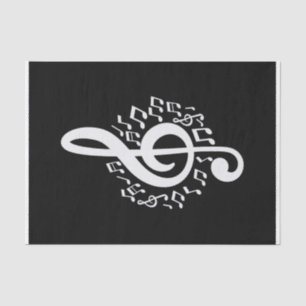 Papel De Seda Treble Clef Tissue Paper Music Giftwrap Decoupage