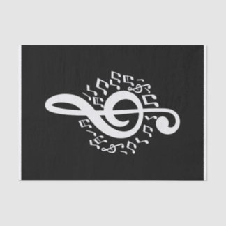 Papel De Seda Treble Clef Tissue Paper Music Giftwrap Decoupage