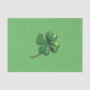 Papel De Seda Trébol Irlandés Verde Moderno