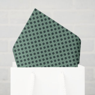 Papel De Seda Trébol Micro Punto (Verde Oscuro Sobre Verde)
