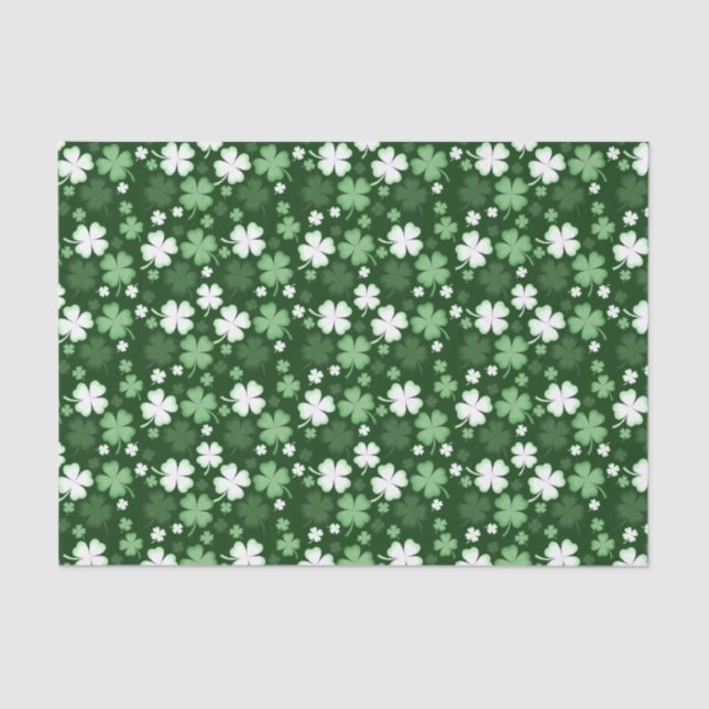 Papel De Seda Trébol verde, día de San Patricio (Anverso)
