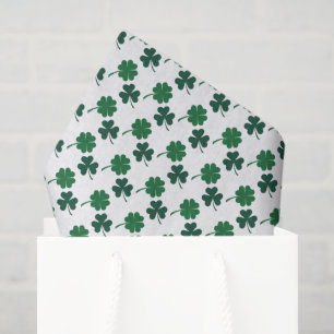 Papel De Seda Tréboles del día de San Patricio trébol de cuatro