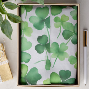 Papel De Seda Tréboles verdes
