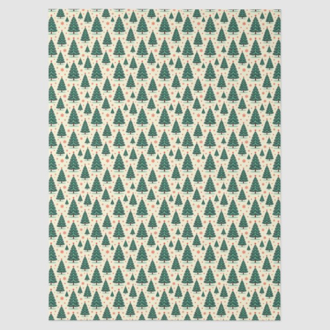 Papel De Seda Trees and Snowflakes (Anverso)