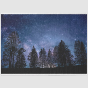 Papel De Seda Trees Forest Night Sky Decoupage