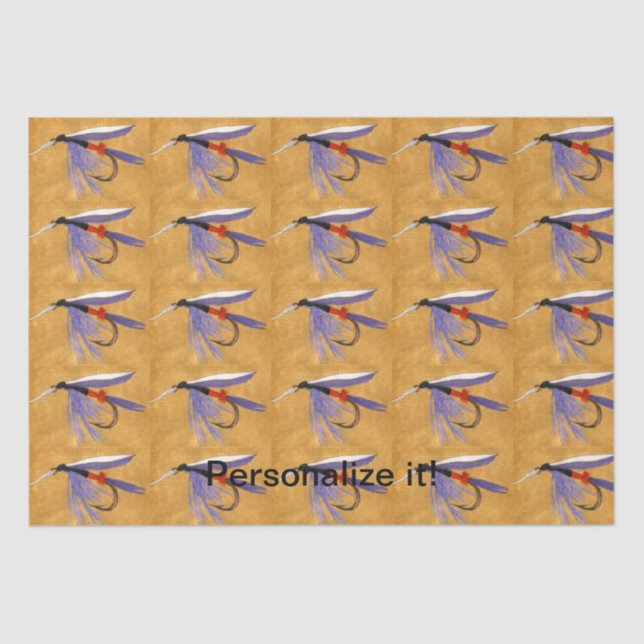 Papel De Seda "Tren de carga" mosca mojada, atado de mosca, pesc (Anverso)