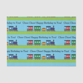 Papel De Seda Tren de Choo Choo del cumpleaños