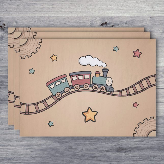 Papel De Seda Tren de madera (Wooden Train Tissue Paper)