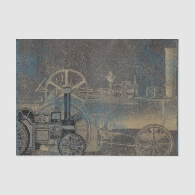 Papel De Seda Tren de Steampunk (Anverso)