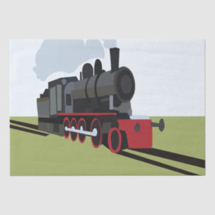 Papel De Seda Tren de Vapor Ferrocarril