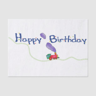 Papel De Seda Tren del feliz cumpleaños