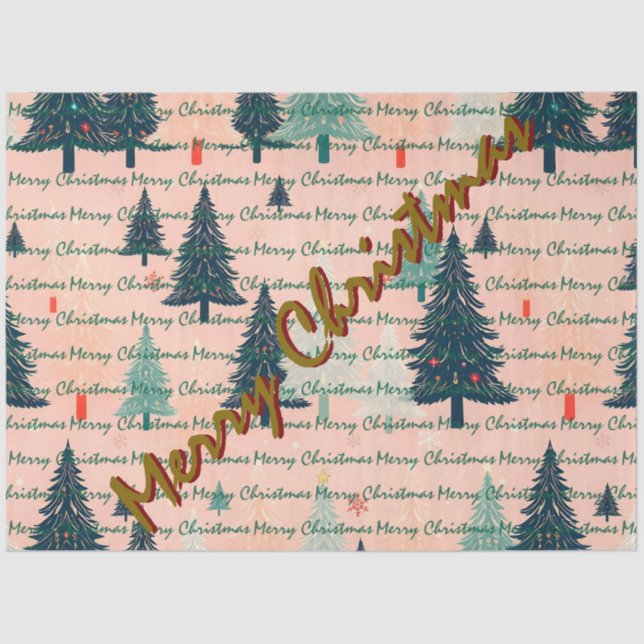 Papel De Seda Trendy Christmas Luxury Christmas Trees (Anverso)