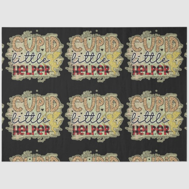 Papel De Seda Trendy Cupid Día de San Valentín (Anverso)