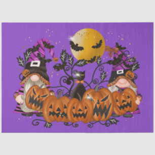 Papel De Seda Trendy Happy Halloween Purple Gnome