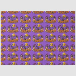 Papel De Seda Trendy Happy Halloween Purple Gnome