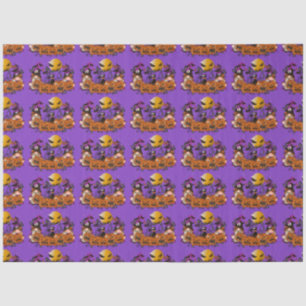 Papel De Seda Trendy Happy Halloween Purple Gnome