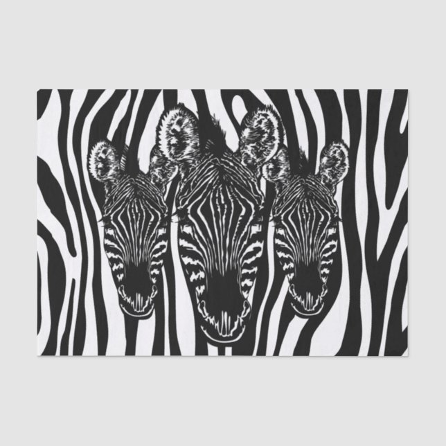 Papel De Seda Trendy Zebra Herd (Anverso)
