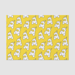 Papel De Seda Trenes en amarillo