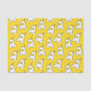 Papel De Seda Trenes en amarillo