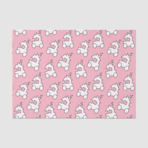 Papel De Seda Trenes en rosa coral