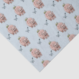 Papel De Seda Tres adorables dinosaurios de fantasía