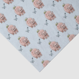 Papel De Seda Tres adorables dinosaurios de fantasía