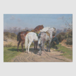 Papel De Seda Tres caballos de Stallion (por Rosa Bonheur)