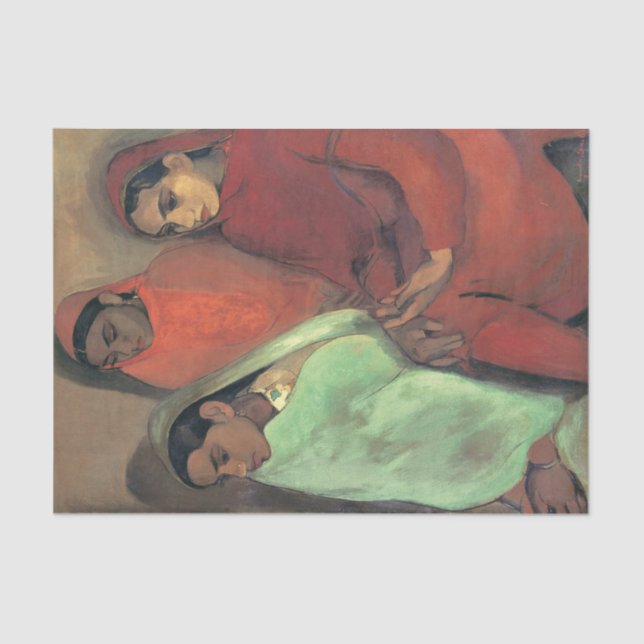 Papel De Seda Tres Chicas de Amrita Sher-Gil (Anverso)