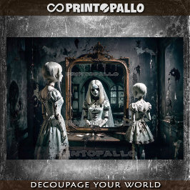 Papel De Seda Tres hermanas. Fantasma en el espejo