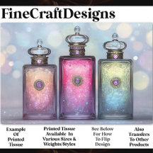 Tres hermosos frascos de perfume AF6 Decoupage