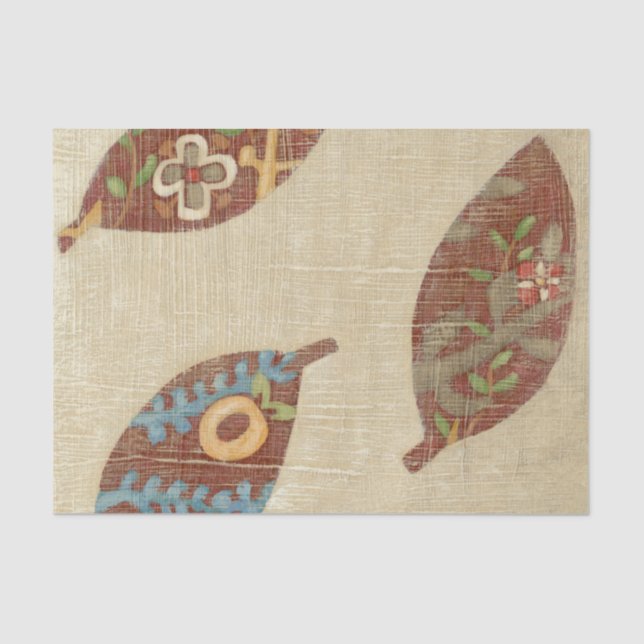 Papel De Seda Tres hojas sobre fondo de textura lineal (Anverso)