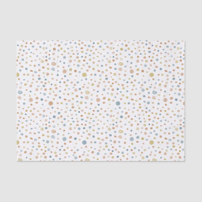 Papel De Seda Trey Confetti Watercolor Dots Tissue Paper (Anverso)