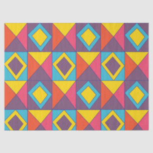 Papel De Seda Triángulo Geométrico de Diamante Colorido