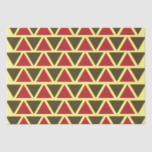 Papel De Seda Triángulo Geométrico Verde Rojo