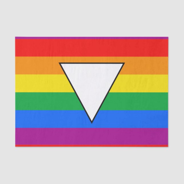 Papel De Seda Triángulo LGBTQ+ y orgullo arcoiris (Anverso)