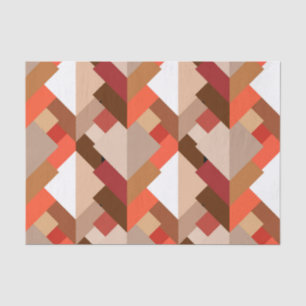 Papel De Seda Triángulos abstractos modernos, marrón, tapo y Nar