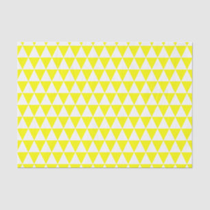Papel De Seda Triángulos Blancos y Amarillos