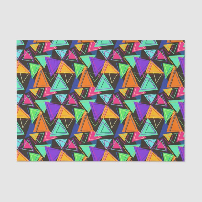 Papel De Seda Triángulos en color (Anverso)