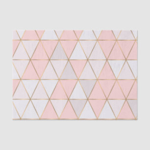 Papel De Seda Triángulos Geométricos Abstractos Modernos Melocot