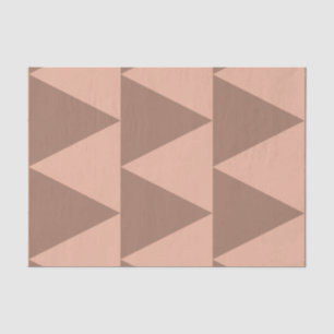 Papel De Seda Triángulos geométricos grandes Mocha Mousse Dusty