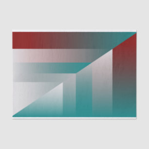 Papel De Seda Triángulos grises de Borgoña verde azulada