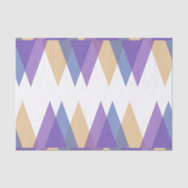 Papel De Seda Triángulos morados, azules y amarillos