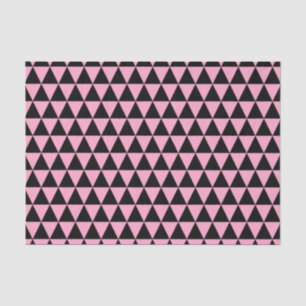 Papel De Seda Triángulos negros y rosa clavel